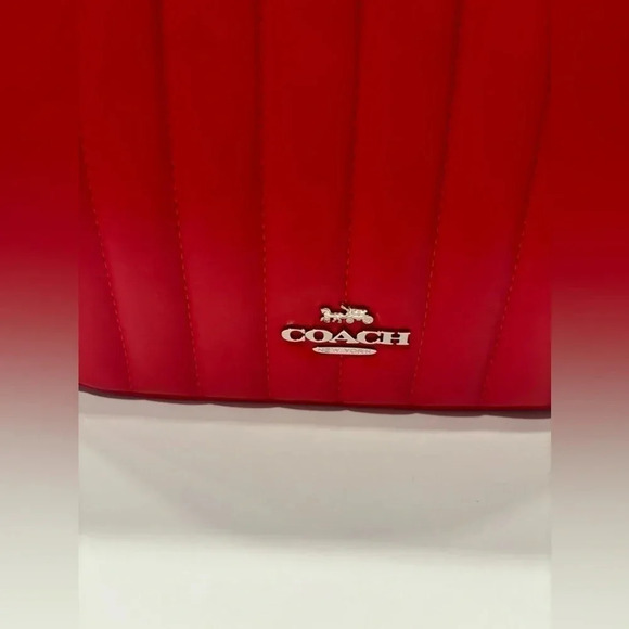 Coach Candy / Apple Red Puffy Quilted Jes Crossbody Purse Comparable Val… - Picture 2 of 9